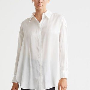 NWT H&M Oversized Blouse - White - Medium